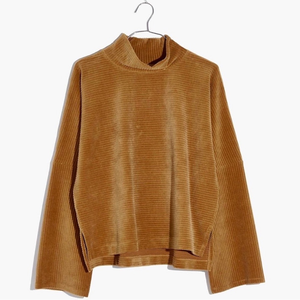 Texture and threads Madewell mustard corduroy sweater medium - Picture 2 of 6